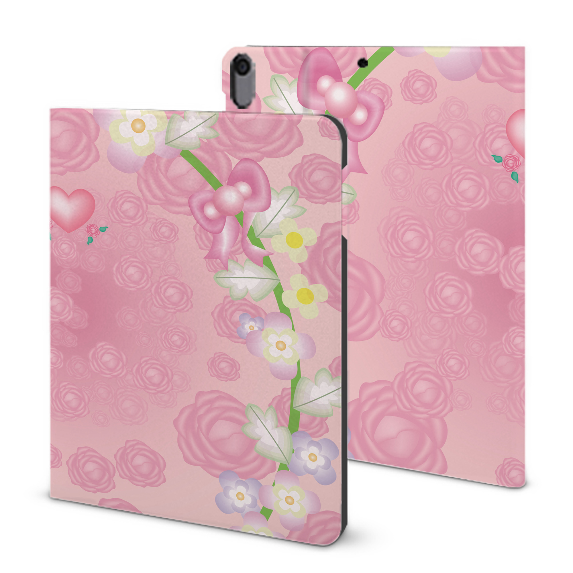 （画像用） Hello Kitty ハローキティ IPad ケース ブック型 PUレザー TPU 耐衝撃 軽量 薄型 ペン収納なし 全面保護 IPad 各モデル対応
